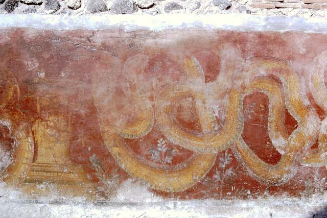 VII.11.13 Pompeii. December 2005. Painted street shrine on outside wall.