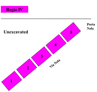 pompeii pompeji pompeya plan regio IV regio 4