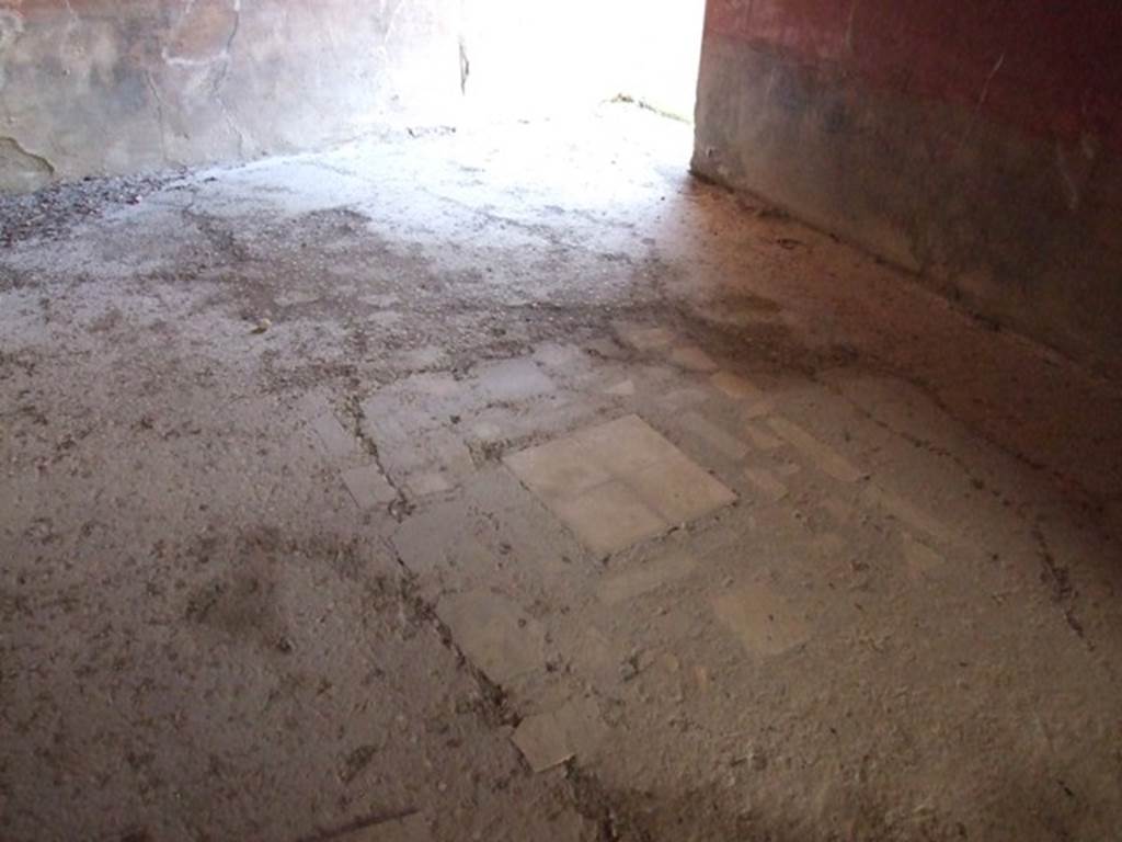 I.8.9 Pompeii.  March 2009. Room 3.  Rear room of caupona.  Floor.