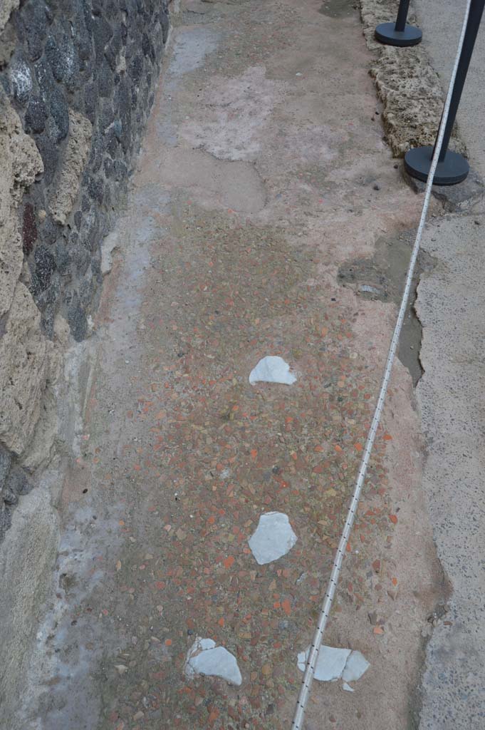 I.8.17 Pompeii. March 2019. 
Detail of pavement between I.8.18, and I.8.17, looking south.
Foto Taylor Lauritsen, ERC Grant 681269 DCOR.
