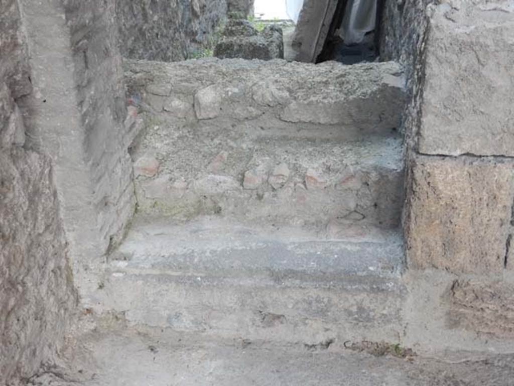 I.9.5 Pompeii. May 2017. Room 9, stairs to upper floor, looking north. Photo courtesy of Buzz Ferebee.

