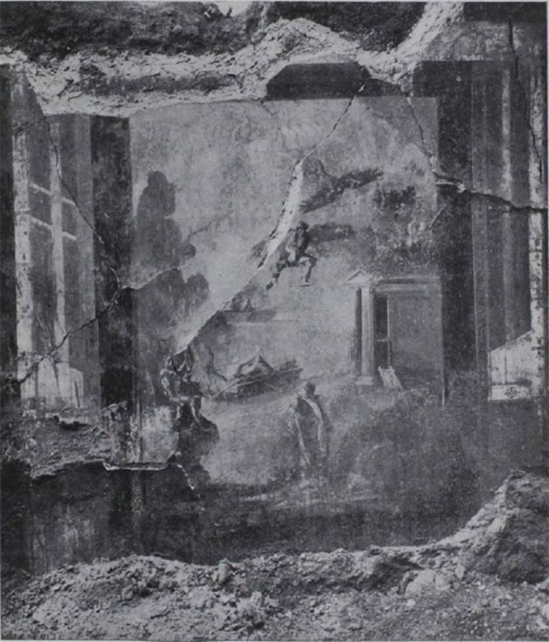 I.10.7 Pompeii. 1934. Room 12, painting from west wall of Daedalus and Icarus.
See Notizie degli Scavi di Antichit, 1934, p. 291, fig. 12.
