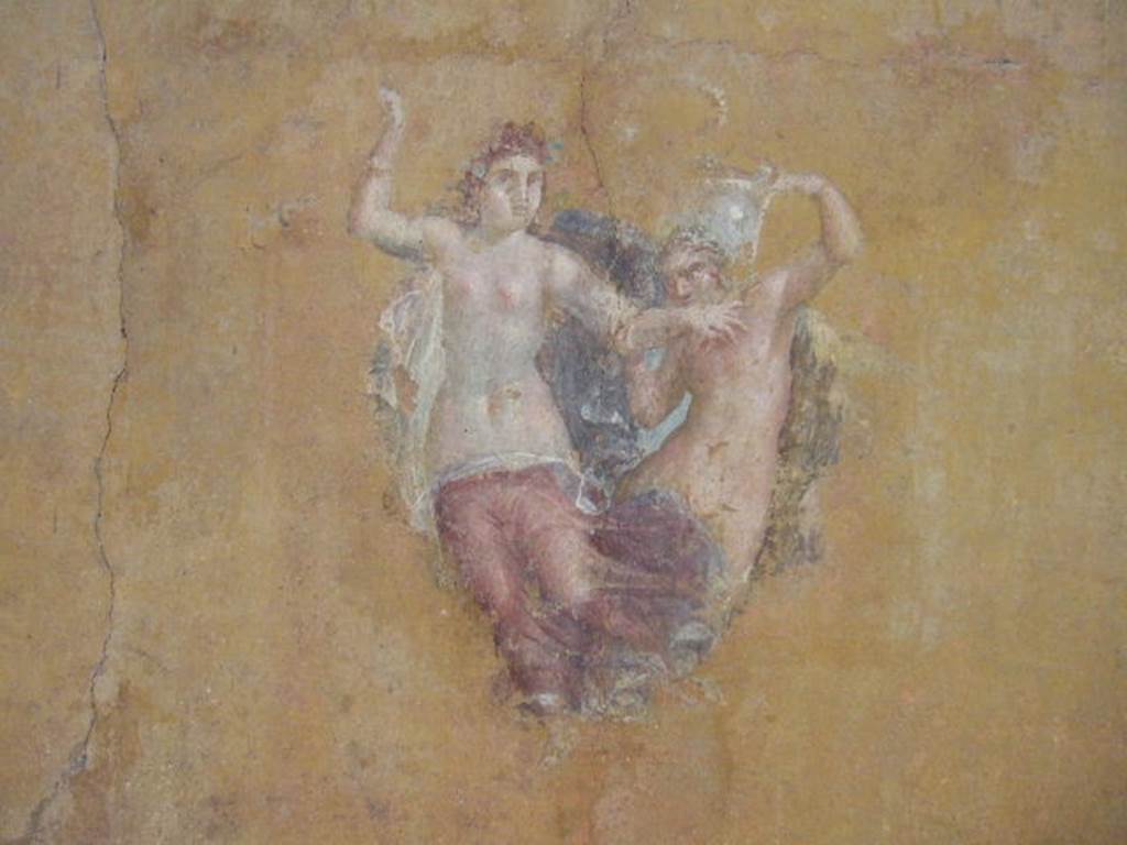 II.4.10 Pompeii. Detail of Wall from Tablinum of Praedia di Giulia Felice (Julia Felix).  Now in Naples Archaeological Museum.

