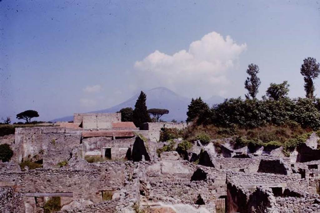 V.2.15 Pompeii, right of centre.  1964. Looking north across insula IX.5, and into the unexcavated V.2, on the right.   Photo by Stanley A. Jashemski.
Source: The Wilhelmina and Stanley A. Jashemski archive in the University of Maryland Library, Special Collections (See collection page) and made available under the Creative Commons Attribution-Non Commercial License v.4. See Licence and use details.
J64f1271
