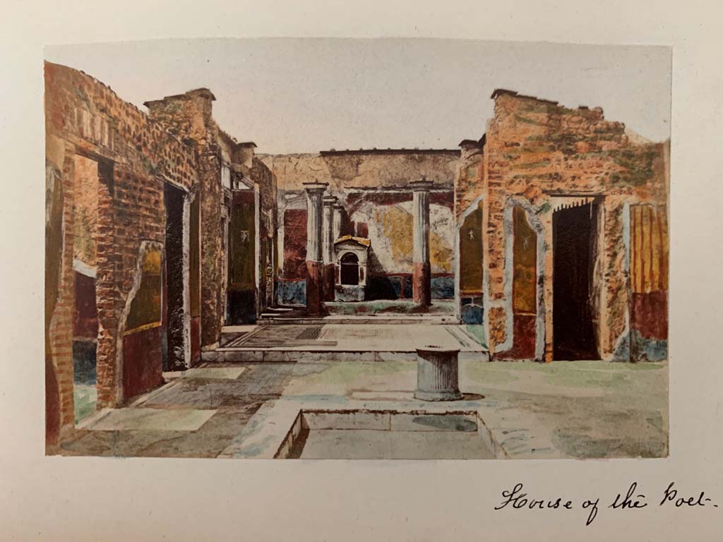 VI.8.5, Pompeii. From a coloured album by M. Amodio, dated c.1880. Looking north. Photo courtesy of Rick Bauer.