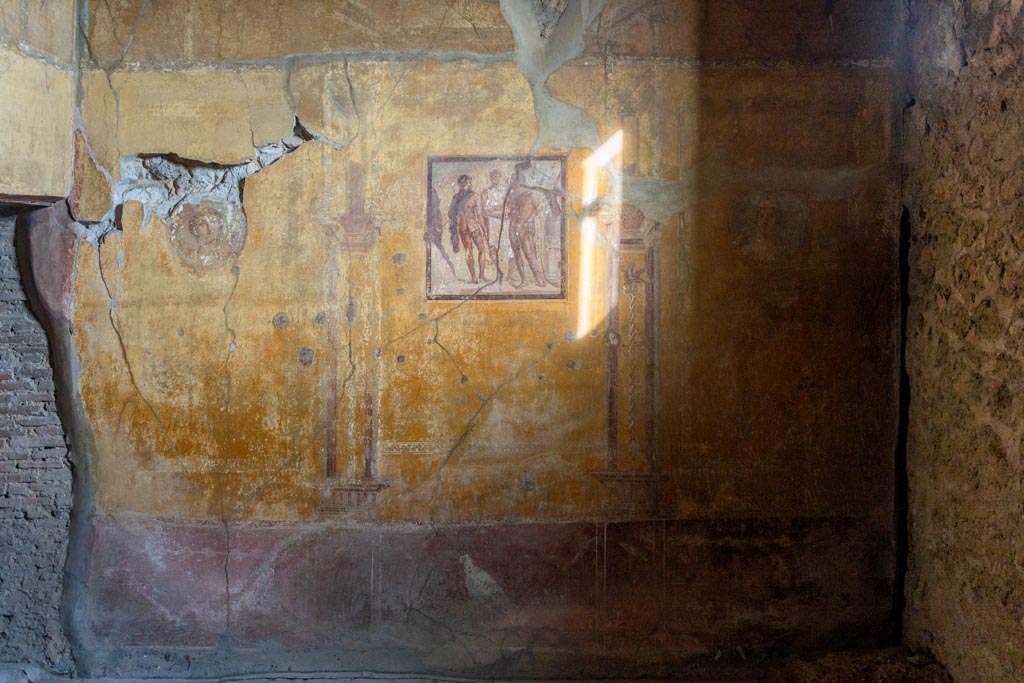 VI.16.15 Pompeii. January 2024. Room G, east wall. Photo courtesy of Johannes Eber.