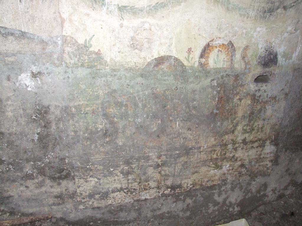 VII.4.31/51 Pompeii. March 2009. Room 27, east wall of cellar. Lararium painting. 
