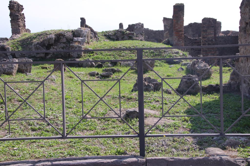 VII.6.4 Pompeii. October 2023. Looking south to site of shop entrance. Photo courtesy of Klaus Heese.