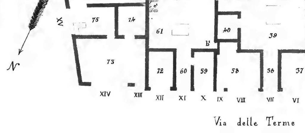 VII.6.8 Pompeii. 1910 plan by Spano. See Notizie degli Scavi di Antichit, 1910, fig. 1, p. 437.