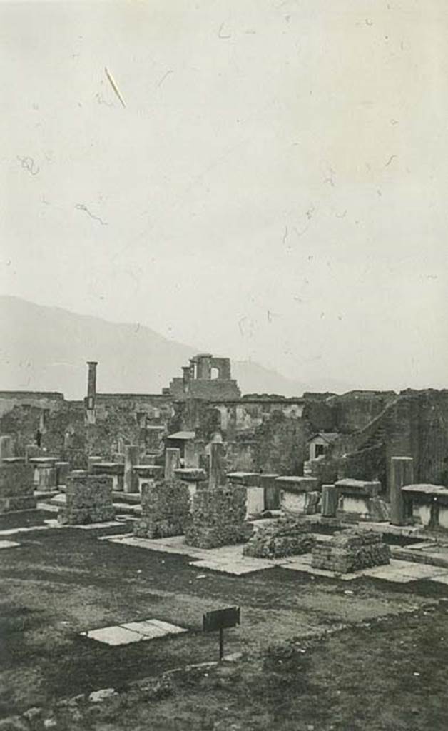 VII.8 Pompeii Forum. April 1938. Looking south along the west side. Photo courtesy of Rick Bauer.

