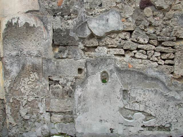 VII.9.47 Pompeii. March 2009. West wall of the Vestibule.