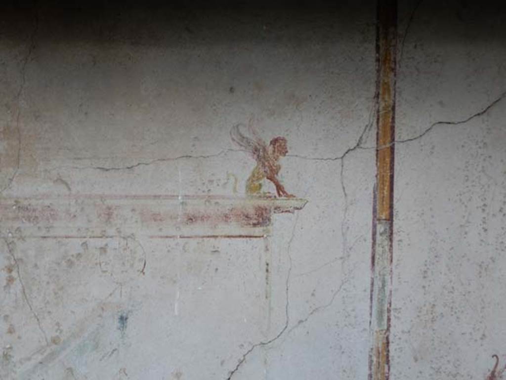 VIII.1.a Pompeii. May 2015. Detail from painted plaster. Photo courtesy of Buzz Ferebee.