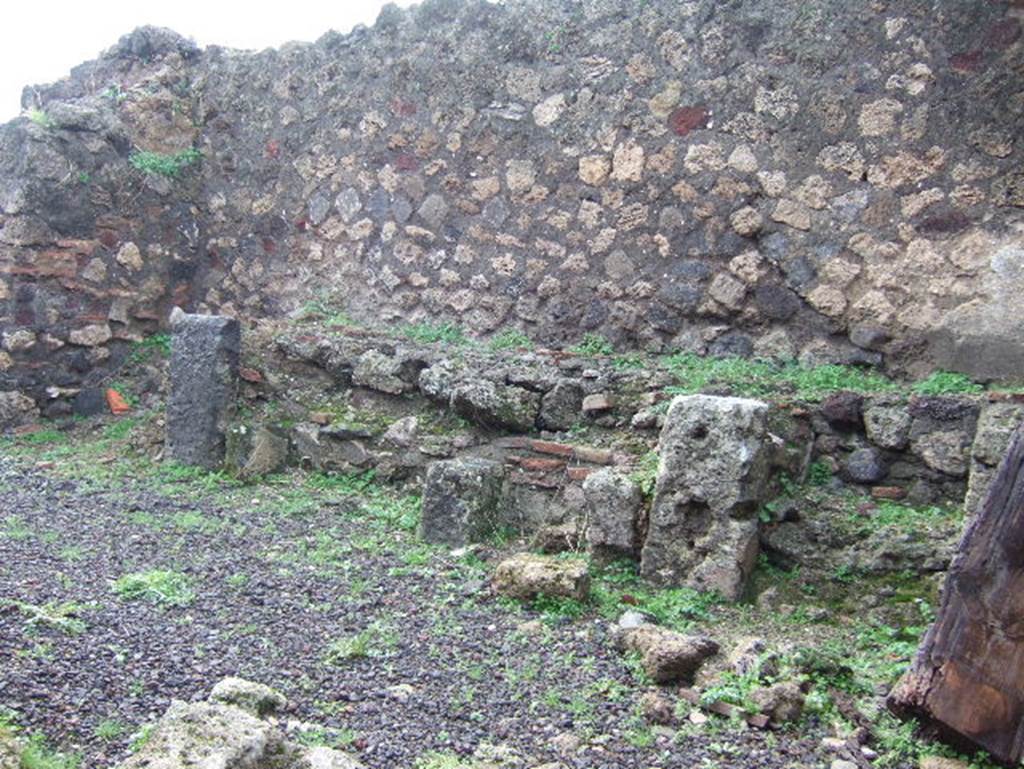 VIII.2.26 from VIII.2.27. Pompeii. December 2005. West wall of Kitchen in services area.
