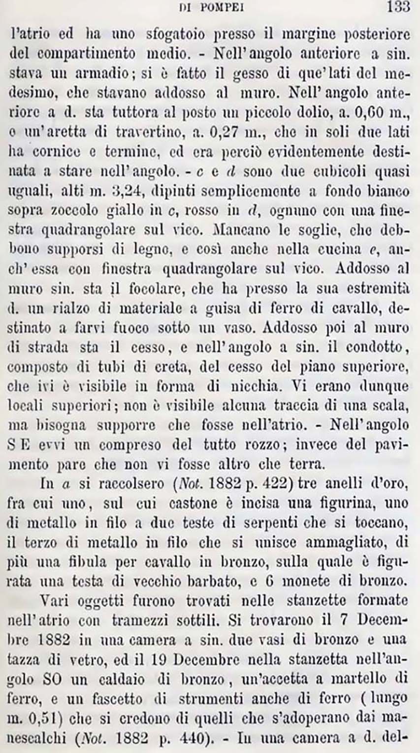 Bullettino dell’Instituto di Corrispondenza Archeologica (DAIR), (1884), p.133.