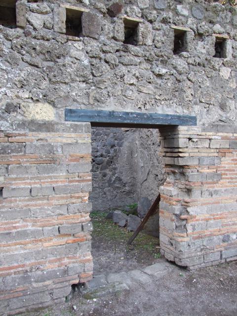 VIII.7.16 Pompeii. December 2007. Small staircase to upper floor on west side.