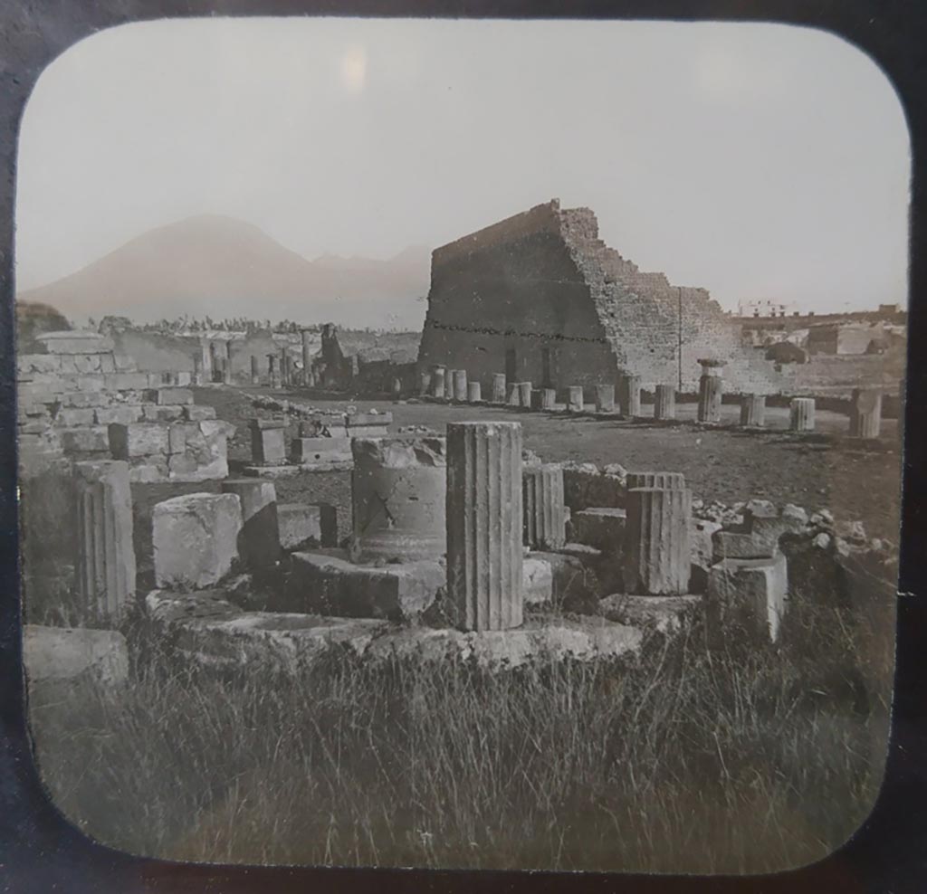 VIII.7.30 Pompeii. c.1900. C. and G. Lantern slide published by A. Laverne. Triangular Forum looking north from the Tholos VIII.7.32.