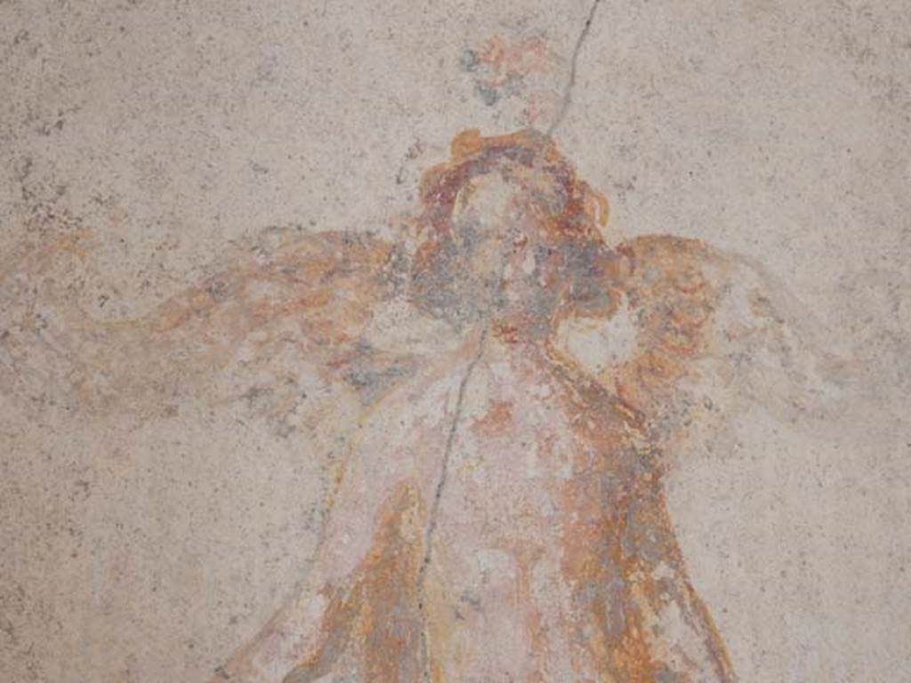 IX.3.5 Pompeii. May 2015. Room 4, detail of painted figure in recess in north-east corner. Photo courtesy of Buzz Ferebee.
