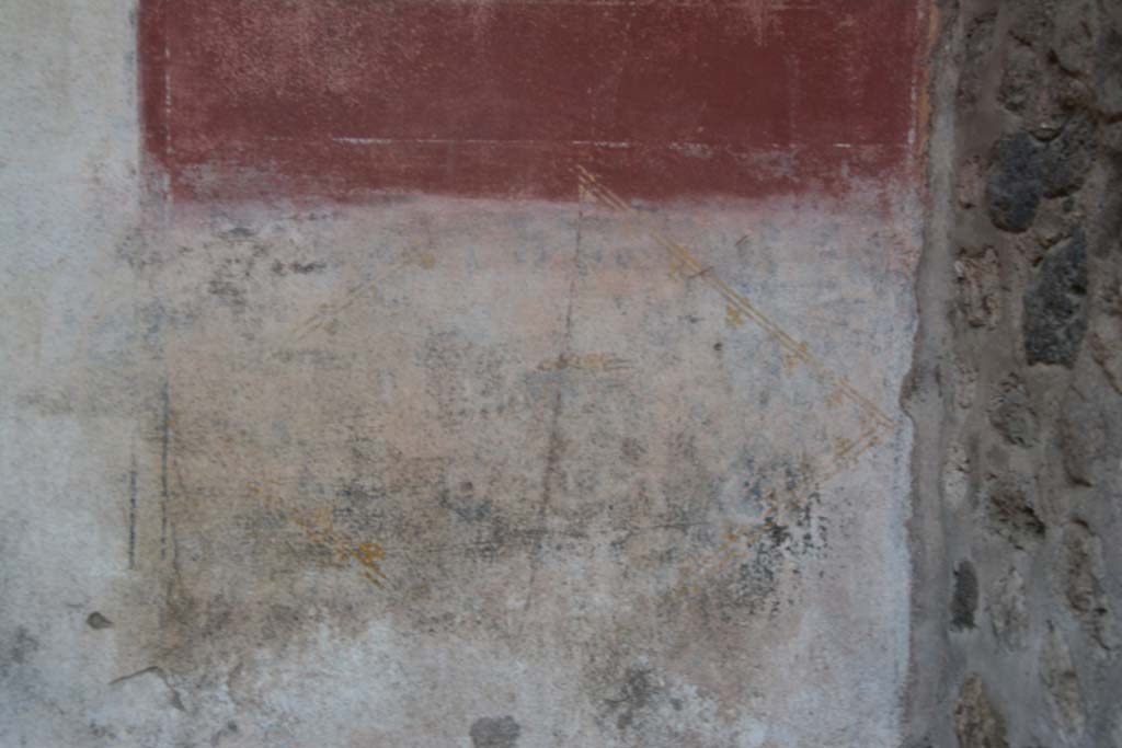 IX.5.11 Pompeii. March 2017. Room h, detail from painted zoccolo on east wall at south end.  
Foto Christian Beck, ERC Grant 681269 DCOR.
