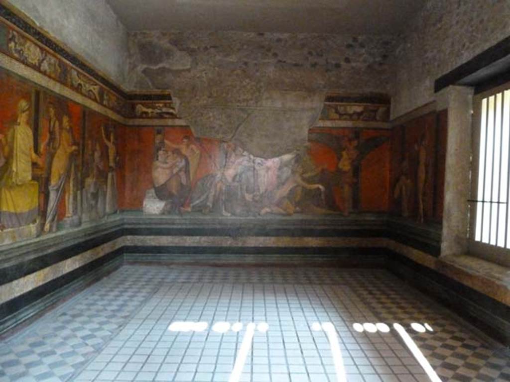 Villa of Mysteries, Pompeii. September 2015. Looking towards the east wall.
