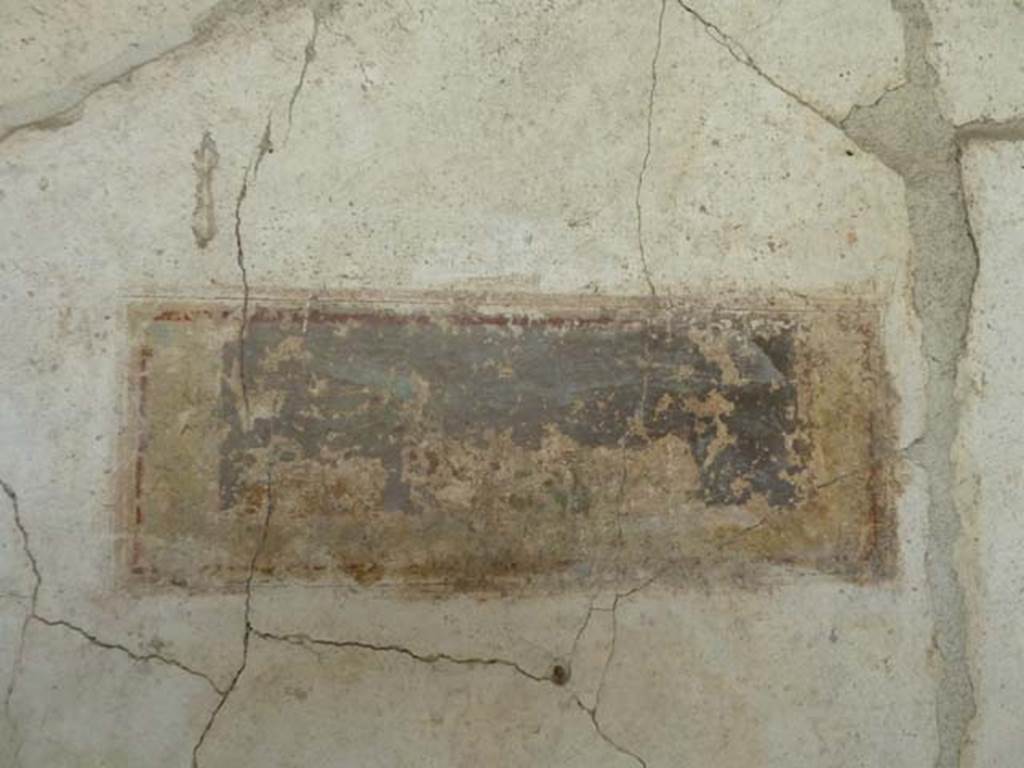 Oplontis, September 2015. Area 60, west wall of portico, painted panel immediately north of doorway to room 75.