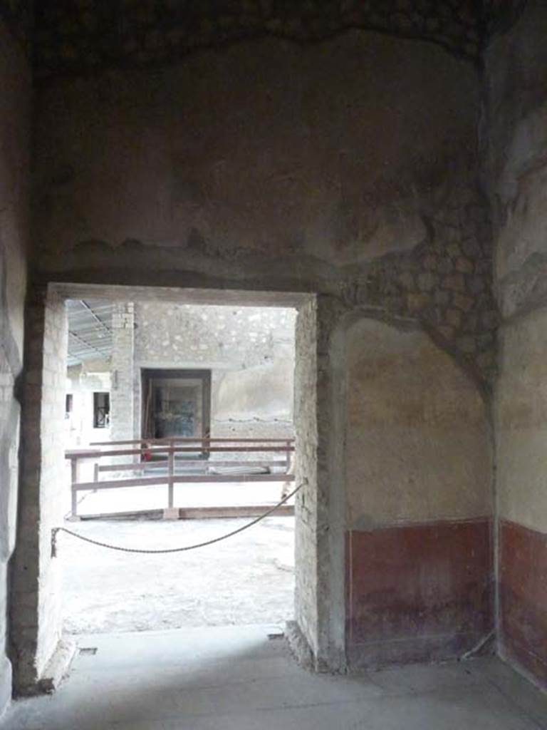 Oplontis, September 2015. Room 72, south wall with doorway to room 69.
