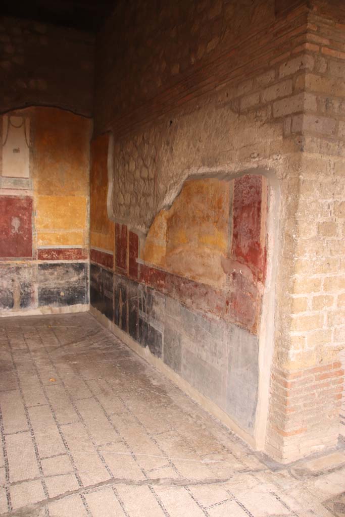 Stabiae, Villa Arianna, October 2020. Room 11, looking south along west wall. Photo courtesy of Klaus Heese.