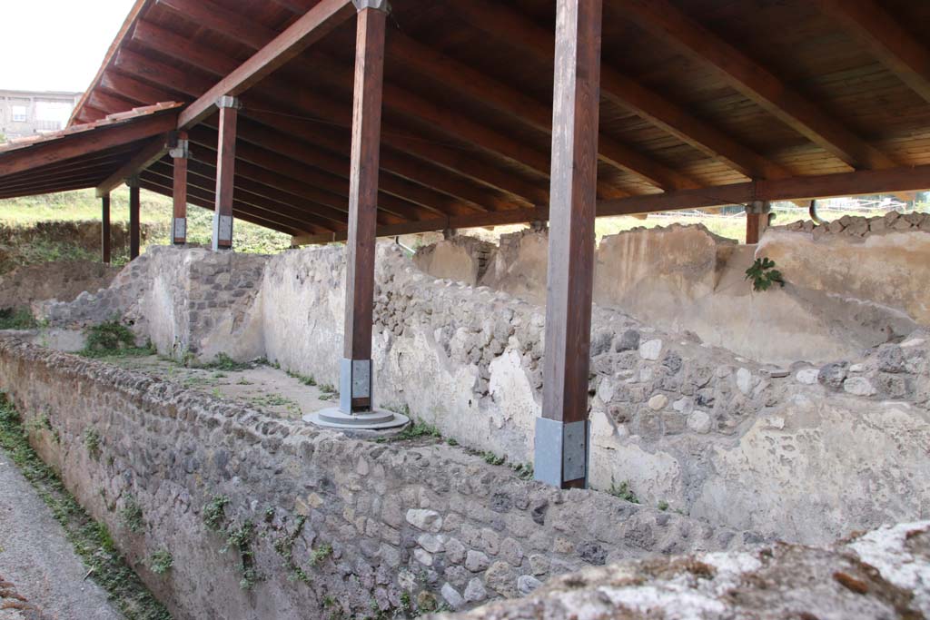 Stabiae, Villa Arianna, September 2021. West side of ramp, looking towards long room 71. Photo courtesy of Klaus Heese.