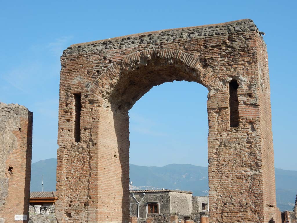 Arch of Caligula. June 2019. Looking south from Via Mercurio. Photo courtesy of Buzz Ferebee.

