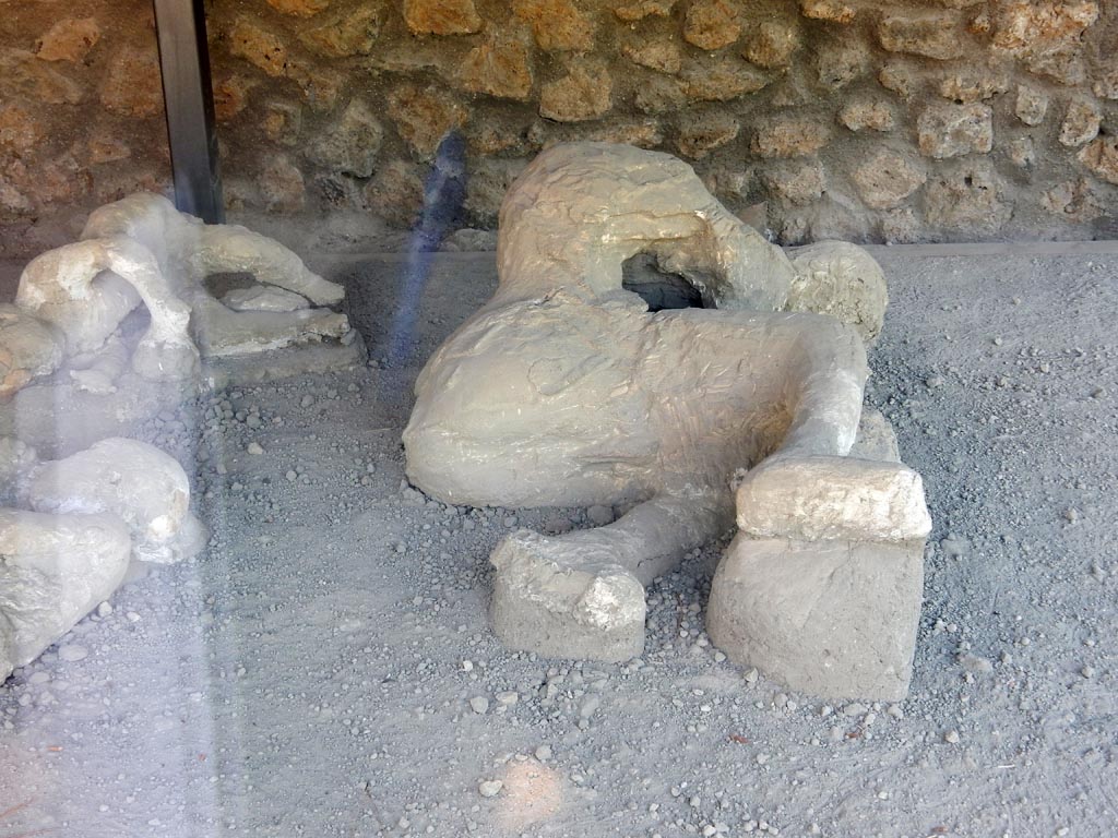 I.21.6 Pompeii. May 2016. Plaster cast of victim 38. Photo courtesy of Buzz Ferebee.