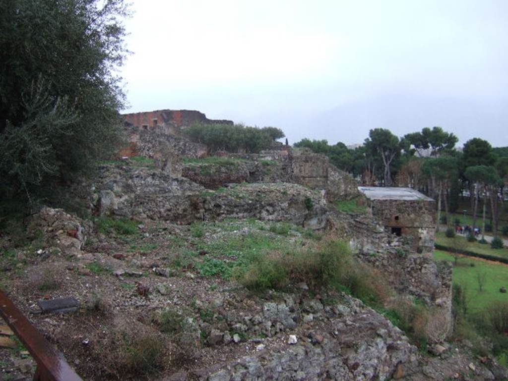 VIII.2.1 Pompeii. December 2005. Looking east at VIII.2.3, VIII.2.14, VIII.2.16