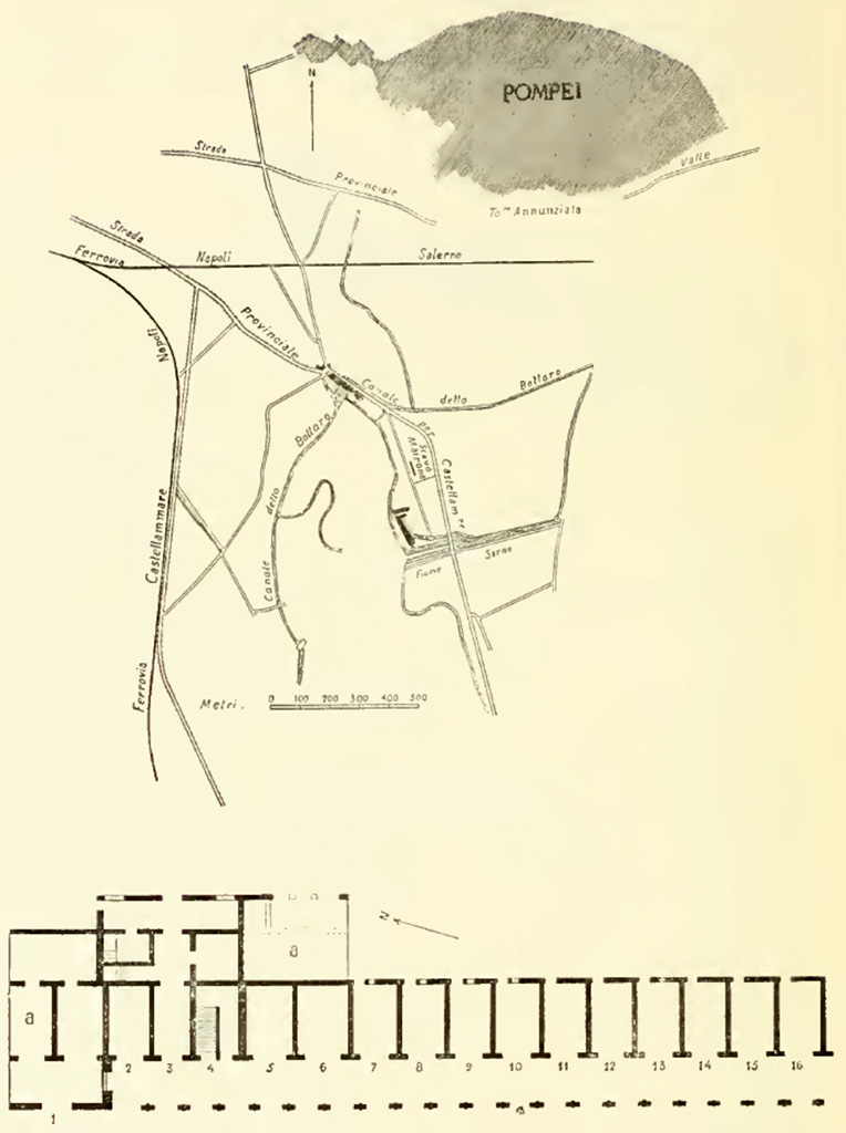 45. Scavi Matrone, Torre Annunziata, Plan. 
See Notizie degli Scavi di Antichità, 1901, p. 424.
