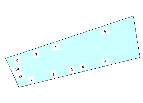 Pompeii Regio VIII(8) Insula 6. Plan of entrances 1 to 11