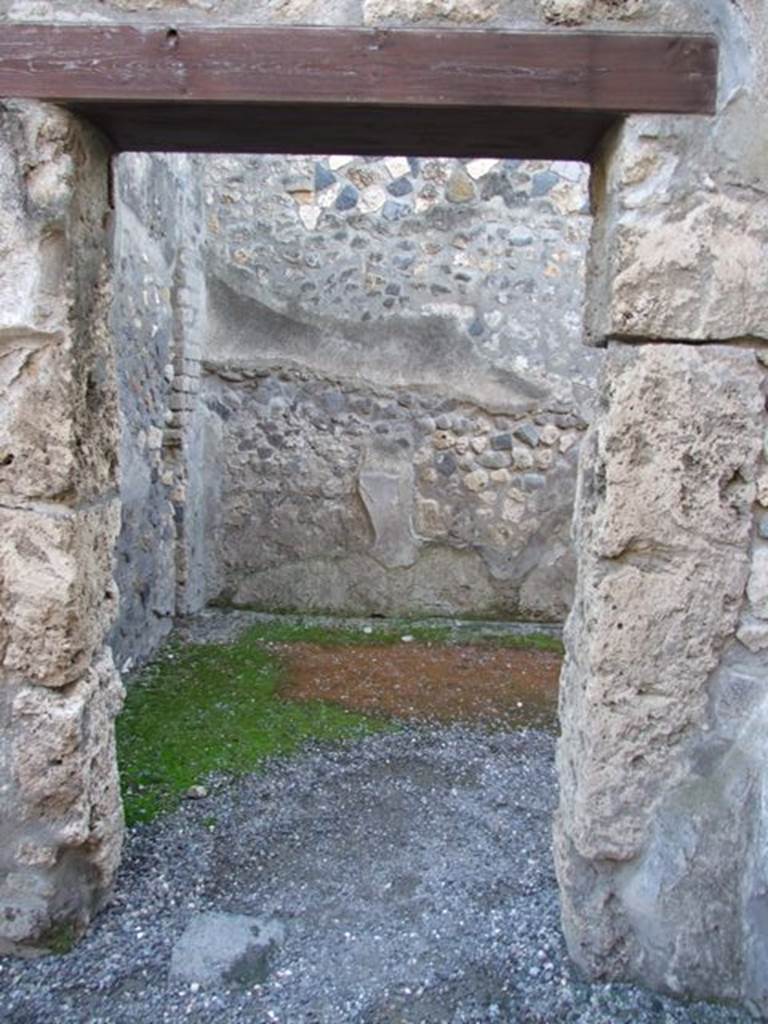 I.4.25 Pompeii. December 2007. Doorway to room 49, in north-west corner of atrium.