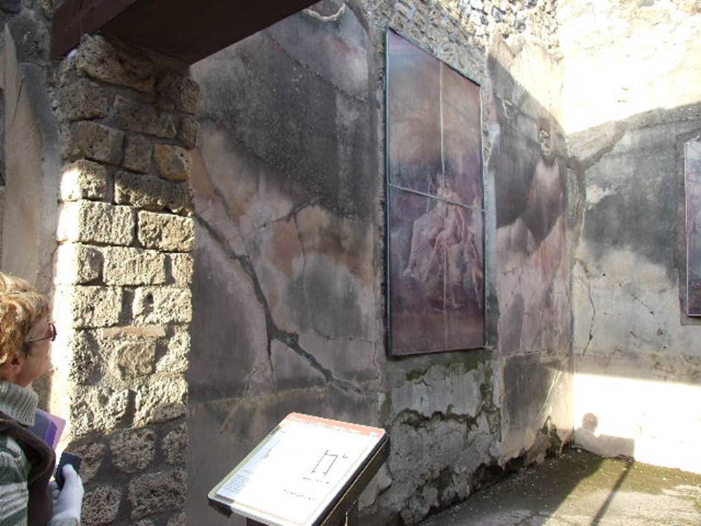 I.4.25 Pompeii. December 2006. Room 20, north wall of cubiculum of Mars and Venus.