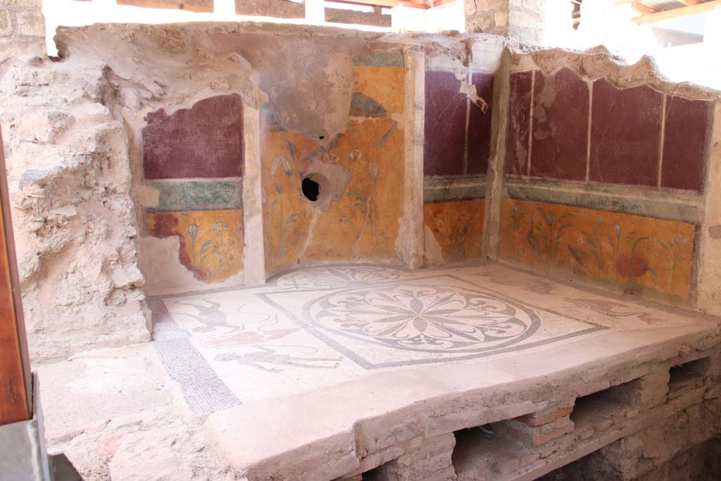 I.6.16 Pompeii. September 2019. Looking towards north wall with niche/recess. Photo courtesy of Klaus Heese.