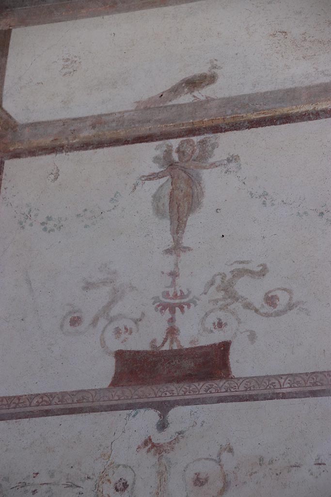 I.6.4 Pompeii. October 2024. Room 4, detail from upper south wall. Photo courtesy of Klaus Heese.