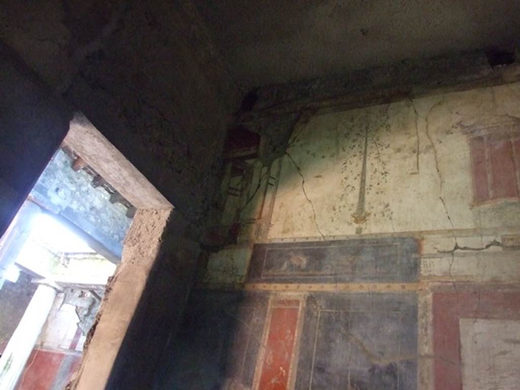 I.6.15 Pompeii. March 2009. Room 12, upper south-west corner, and doorway to atrium.

