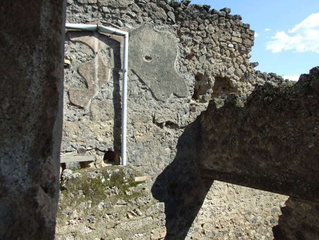 I.9.5 Pompeii. March 2009. Room 15. Kitchen area. East wall.