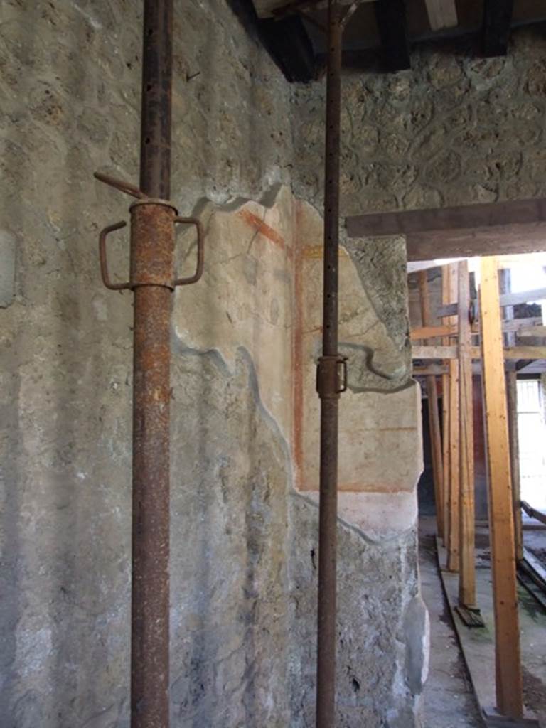 I.10.11 Pompeii. March 2009. Room 10, south-west corner of peristyle and west wall with doorway to atrium.  