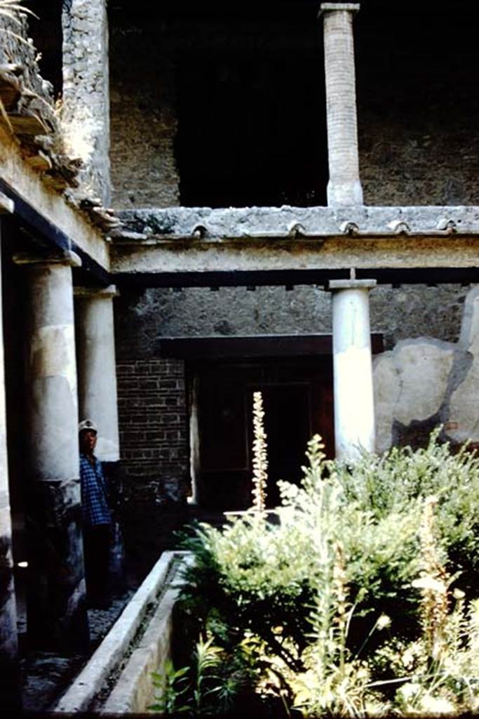 I.10.11 Pompeii. 1959. Room 10, looking west along south portico towards atrium doorway. 
Photo by Stanley A. Jashemski.
Source: The Wilhelmina and Stanley A. Jashemski archive in the University of Maryland Library, Special Collections (See collection page) and made available under the Creative Commons Attribution-Non Commercial License v.4. See Licence and use details.
J59f0128
