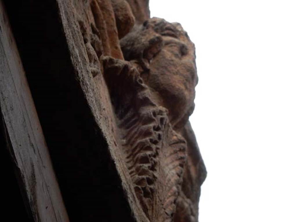 I.10.16 Pompeii. May 2017. Detail of terracotta compluvium. Photo courtesy of Buzz Ferebee.
