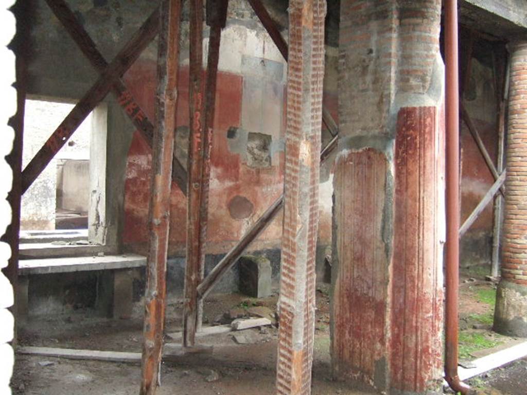 II.4.6 Pompeii. December 2006.  View looking east from entrance, showing benches for waiting clients