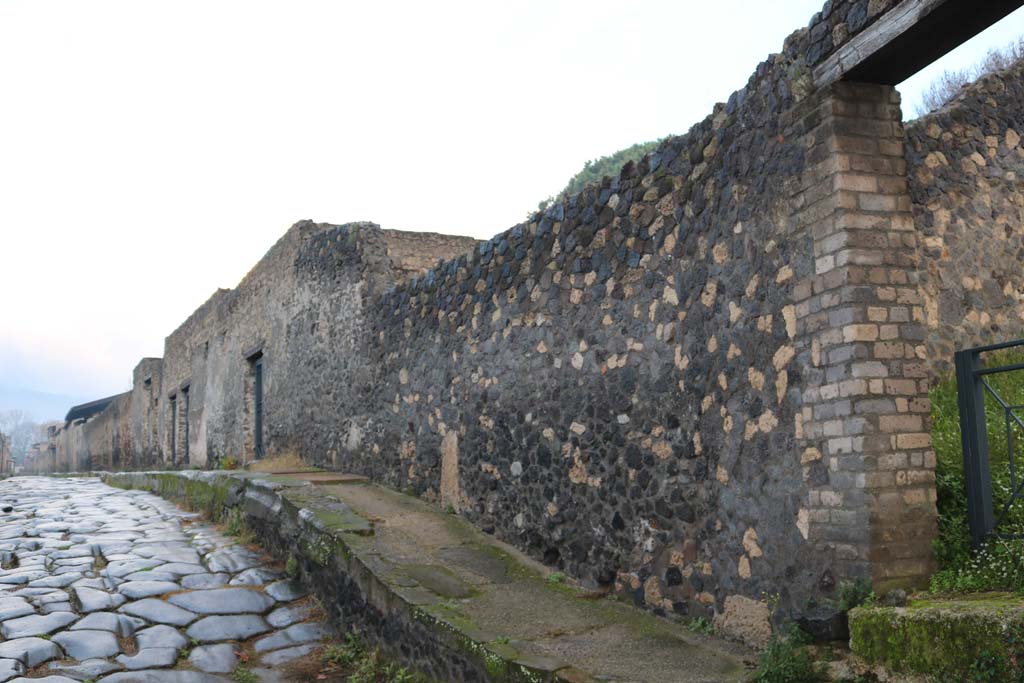 II.8.1 Pompeii. December 2018. Looking north along east side of Via di Nocera, from near Porta Nocera. Photo courtesy of Aude Durand.