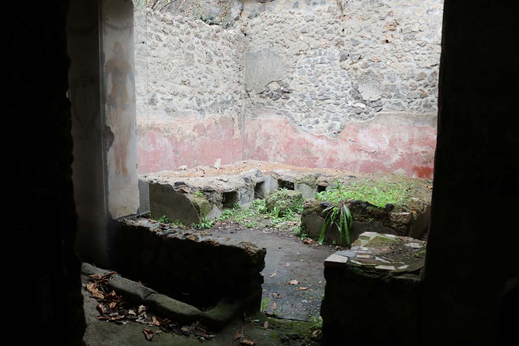 II.9.1 Pompeii. December 2018. Summer triclinium 8, looking south-east from corridor 6. Photo courtesy of Aude Durand.