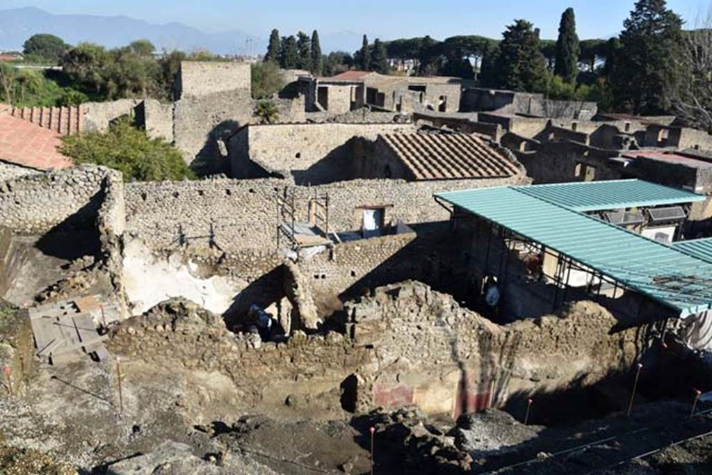III.3.6 Pompeii. December 2017. Rooms at rear under excavation. Photo © Parco Archeologico di Pompei.