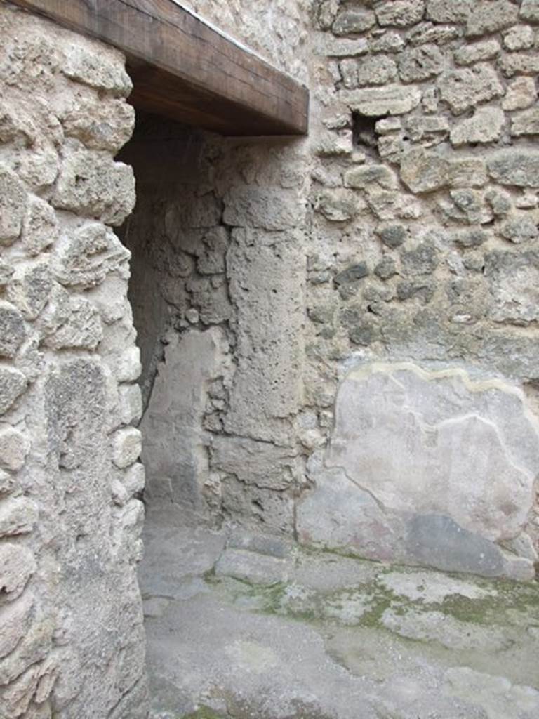 III.4.3  Pompeii.  March 2009.  Door on west side of room 1, leading to courtyard garden, Room 12.