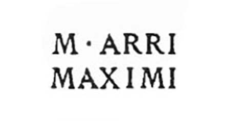 .2.1 Pompeii. According to Mau, this was inscribed on a tile found in the atrium.
See Mau, Bullettino dellInstituto di Corrispondenza Archeologica (DAIR), 1885, p.158.
