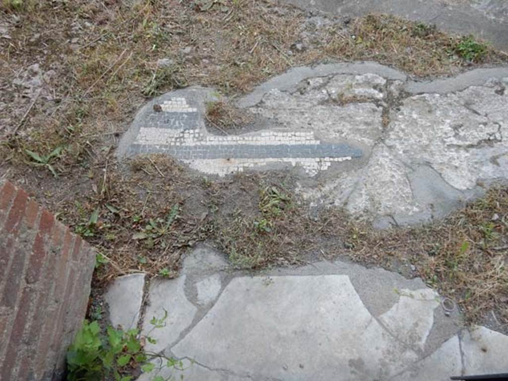 VI.1.7 Pompeii. May 2017. White marble threshold at doorway to atrium. Photo courtesy of Buzz Ferebee.