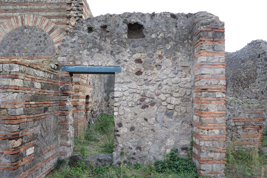 VI.3.3 Pompeii. December 2018.  
Room 4, looking towards south wall with doorway to room 5, a storeroom. Photo courtesy of Aude Durand.
