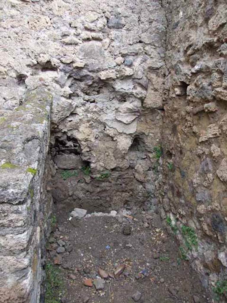 VI.8.8 Pompeii. May 2010. Looking north into second small rear room in north-east corner.